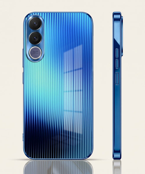 Vivo V70 FE 5G Aureon X1 Blue Electroplated Glass Phone Back Case