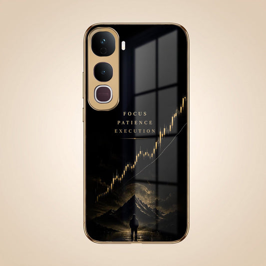 Vivo Y400 Pro 5G Focus Gold Electroplated Glass Phone Back Case