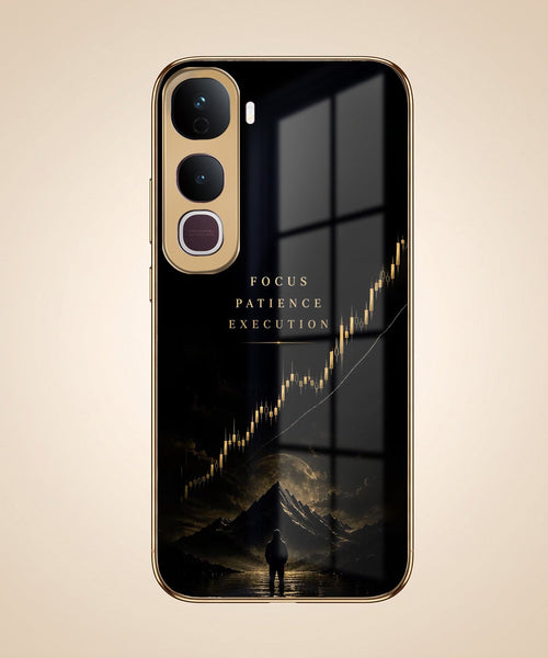 Vivo Y400 Pro 5G Focus Gold Electroplated Glass Phone Back Case