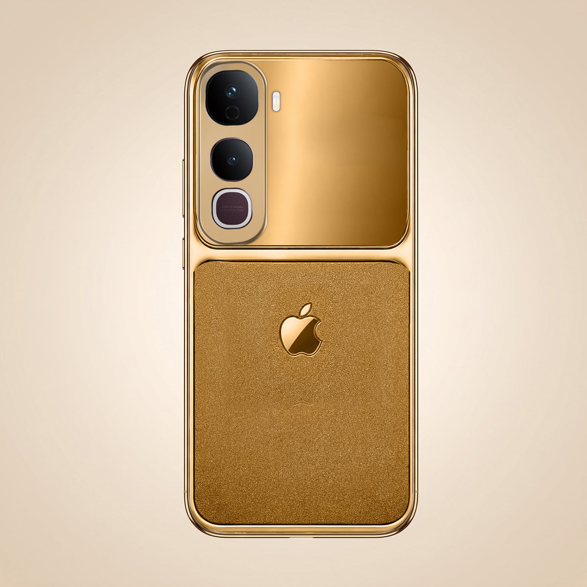 Vivo Y400 Pro 5G Royal Touch Apple Gold Electroplated Glass Phone Back Case