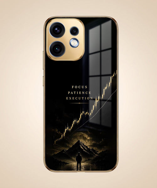 Oppo Reno 16 5G Focus Gold Electroplated Glass Phone Back Case