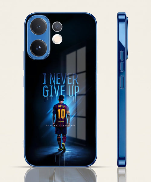 Vivo V60 5G Naver Give Up Blue Electroplated Glass Phone Back Case
