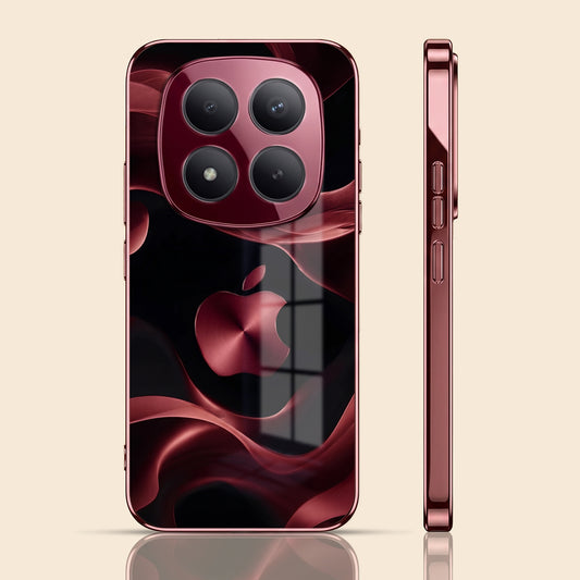 Redmi Note 15 Pro Plus 5G Wave Apple Burgundy Electroplated Glass Back Case