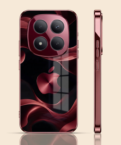 Redmi Note 15 Pro Plus 5G Wave Apple Burgundy Electroplated Glass Back Case