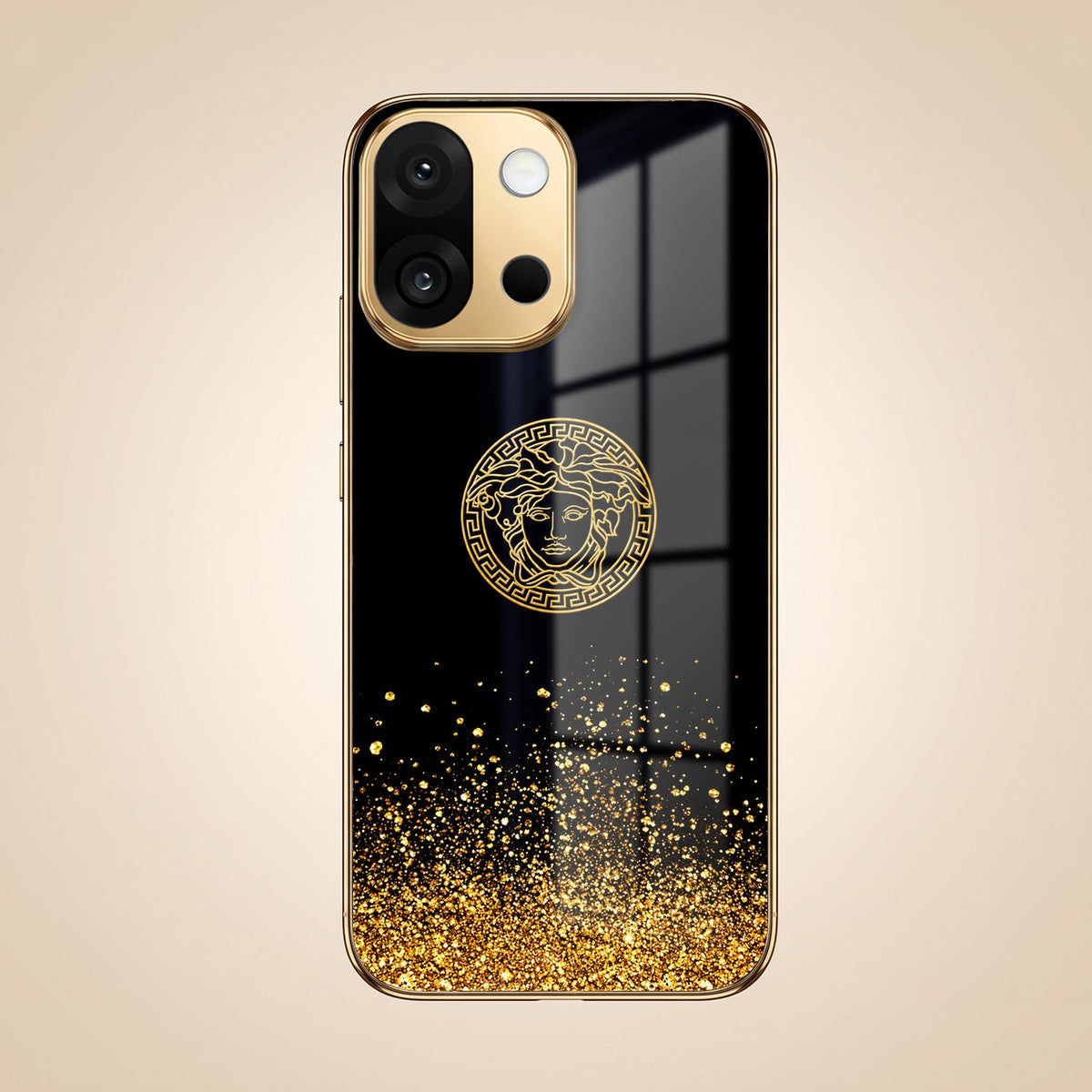 OnePlus 13s 5G Medusa Head Gold Electroplated Glass Phone Back Case