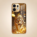 Oppo Reno 16 5G Luxury Tiger Gold Electroplated Glass Phone Back Case