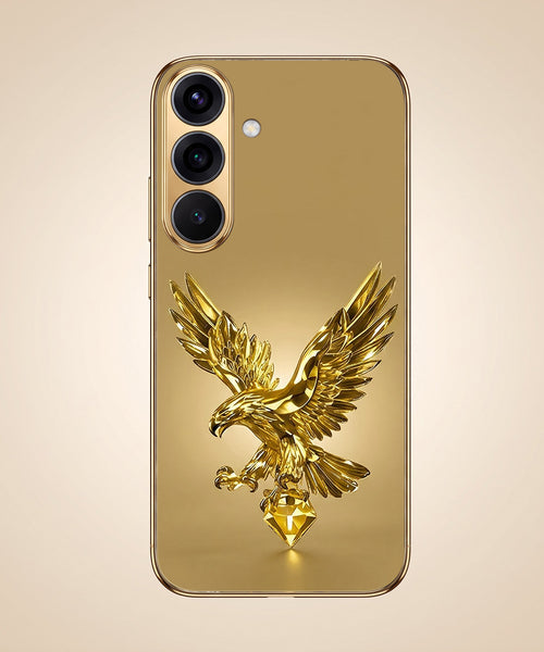 Samsung Galaxy A36 5G Golden Eagle Gold Electroplated Glass Phone Back Case