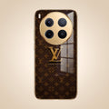 Vivo X300 Pro 5G LV Brown Monogram Gold Electroplated Glass Phone Back Case