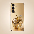 Samsung Galaxy A56 5G Golden Apple Gold Electroplated Glass Phone Back Case