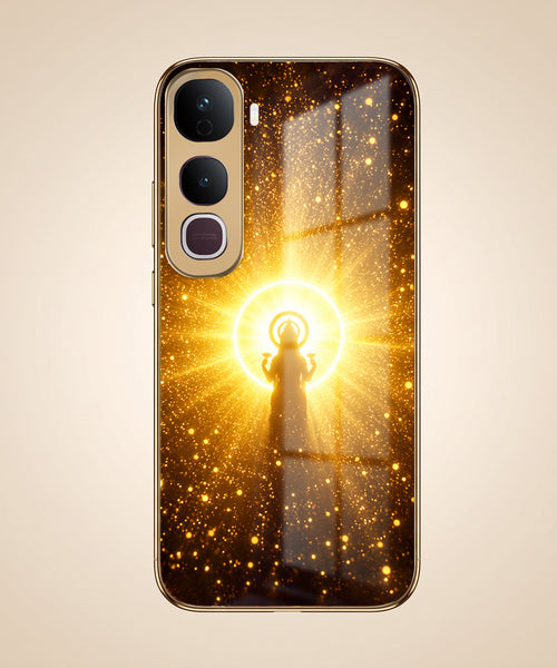 Vivo Y400 Pro 5G Lakshmi Sacred Gold Electroplated Glass Phone Back Case