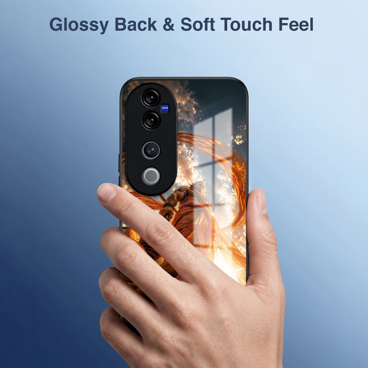 Vivo V40 Pro 5G Divine Hanuman Acrylic Glass Back Case