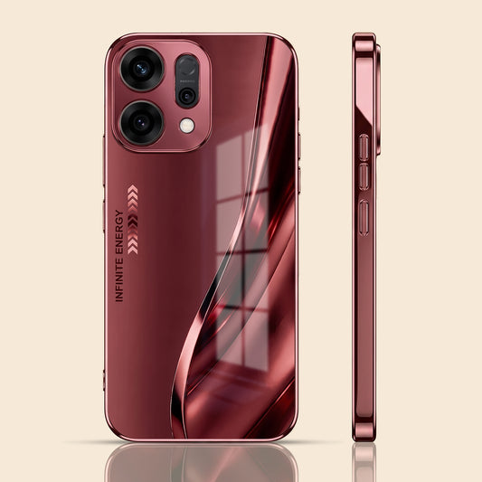 Oppo Reno 14 5G Infinity Energy Burgundy Electroplated Glass Back Case