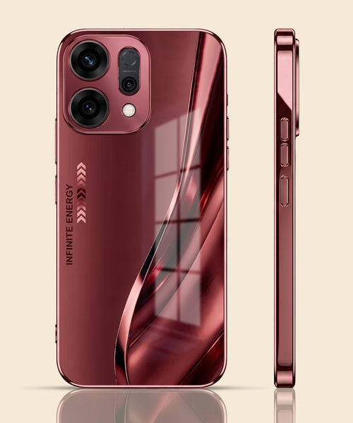 Oppo Reno 14 5G Infinity Energy Burgundy Electroplated Glass Back Case