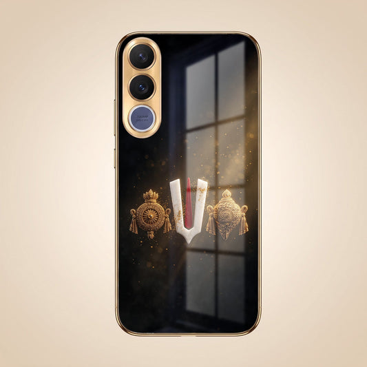 Vivo V70 FE 5G Royal Heritage Edition Gold Electroplated Glass Phone Back Case