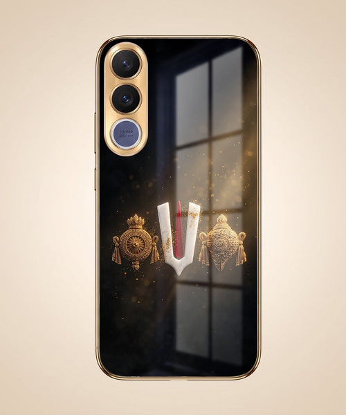 Vivo V70 FE 5G Royal Heritage Edition Gold Electroplated Glass Phone Back Case