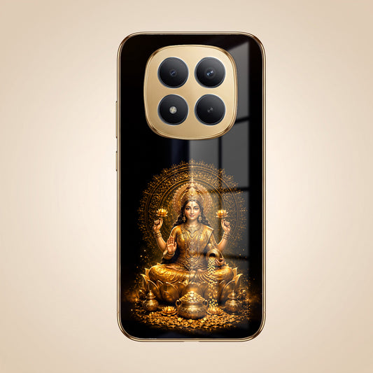 Redmi Note 15 Pro+ 5G Golden Maa Lakshmi Gold Electroplated Glass Phone Back Case