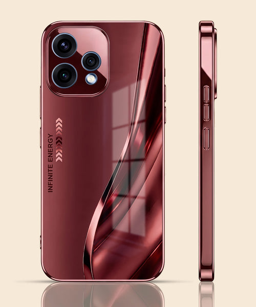Oppo Reno 15 5G Infinity Energy Burgundy Electroplated Glass Back Case