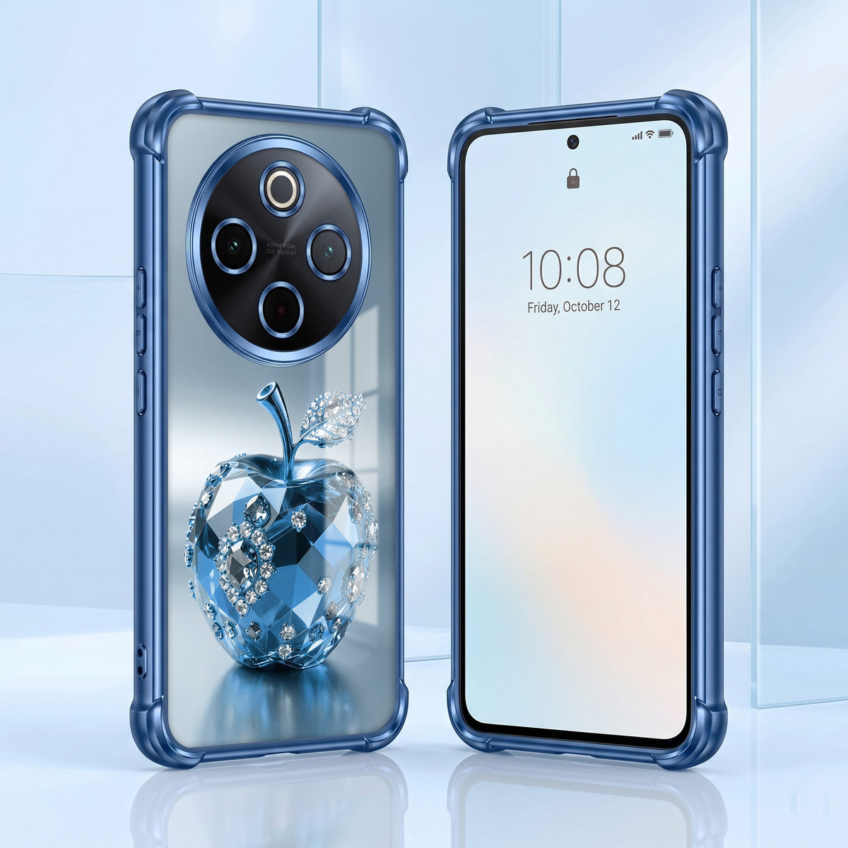 Vivo T4 5G Blue Apple Airbags Printed Back Case