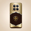 Redmi Note 15 Pro+ 5G Dragon Crest Gold Electroplated Glass Phone Back Case