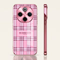 Vivo T4 5G Burberry Classic Pink Electroplated Glass Phone Back Case