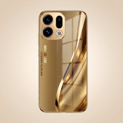 Oppo Find X9 5G Luxury Infinity Energy Gold Electroplated Glass Phone Case