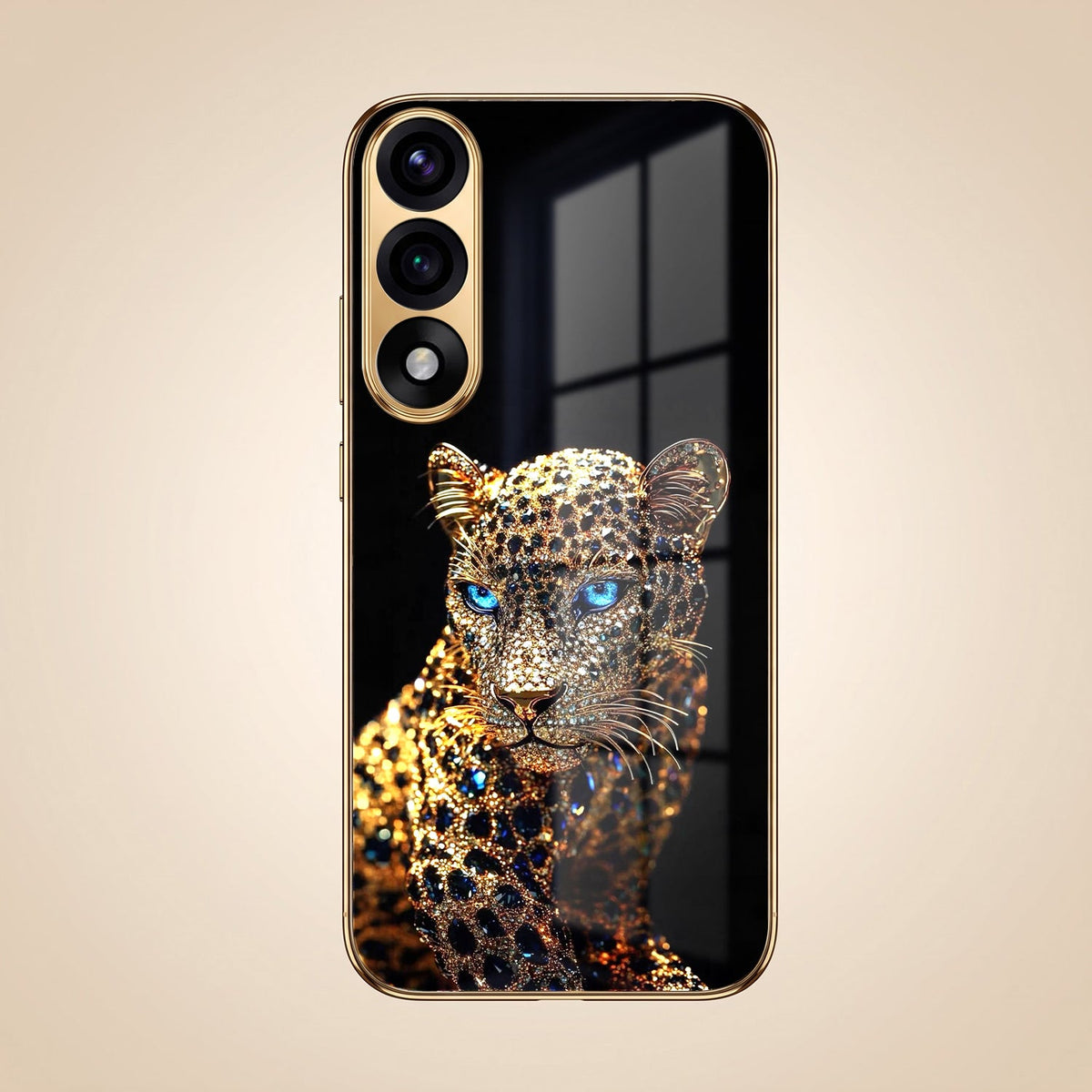 Oneplus Nord 5 5G Panther Gold Electroplated Glass Phone Back Case