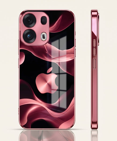 Oppo Reno 13 Pro 5G Luxury Wave Pink Electroplated Glass Phone Back Case