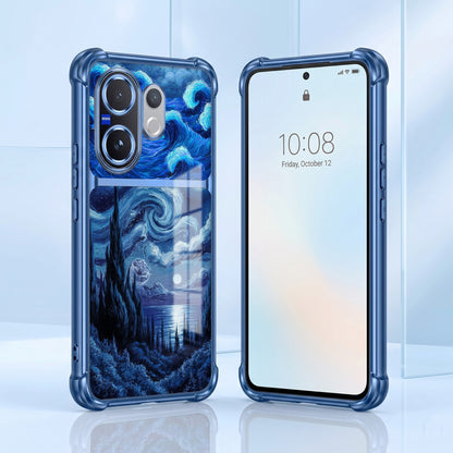 Vivo V60 5G Midnight Ocean Dual-Tone Transparent Airbags Case