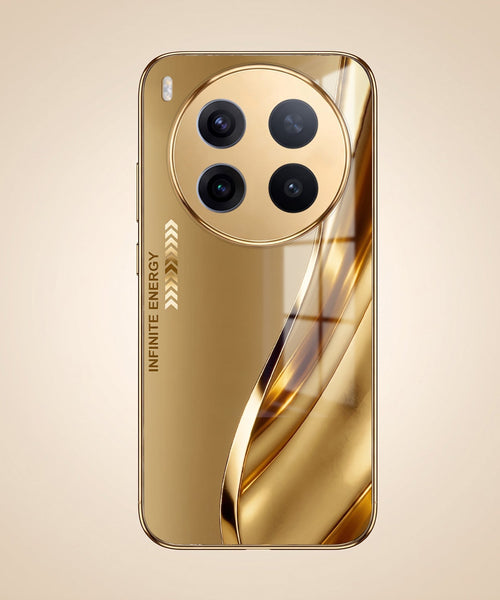 Vivo X300 Pro 5G Luxury Infinity Energy Gold Electroplated Glass Phone Case