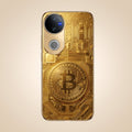 Vivo V50 5G Bitcoin Gold Electroplated Glass Phone Back Case