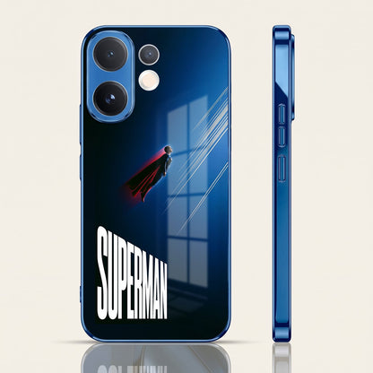 Vivo V60 5G Superman Blue Electroplated Glass Phone Back Case