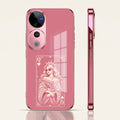 Vivo V40 Pro 5G Luxury Royal Queen Pink Electroplated Glass Phone Back Case
