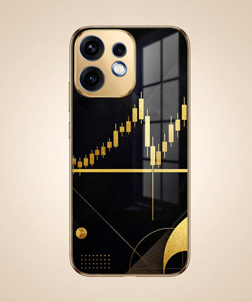 Oppo Reno 16 5G Trading Candles Gold Electroplated Glass Phone Back Case