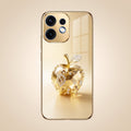 Oppo Reno 16 5G Golden Apple Gold Electroplated Glass Phone Back Case