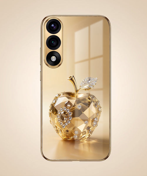 Oneplus Nord 5 5G Golden Apple Gold Electroplated Glass Phone Back Case