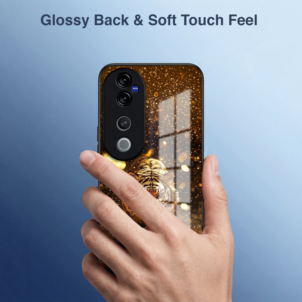 Vivo V40 Pro 5G Luxury Tiger Acrylic Glass Back Case