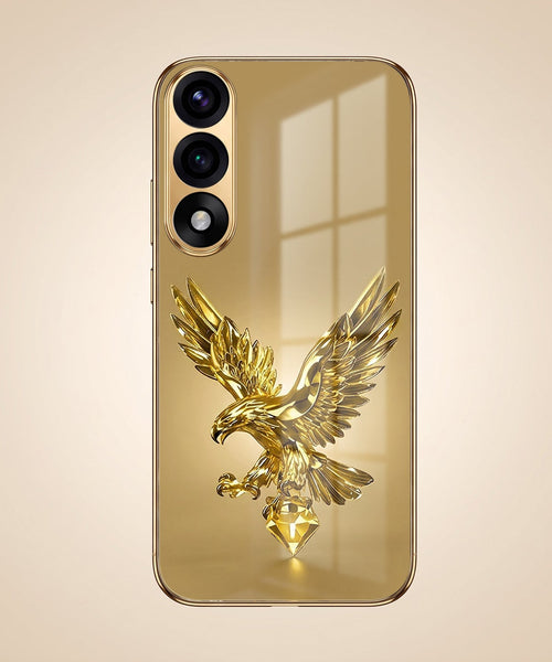 Oneplus Nord 5 5G Golden Eagle Gold Electroplated Glass Phone Back Case