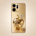 Oppo Reno 14 5G Golden Apple Gold Electroplated Glass Phone Back Case