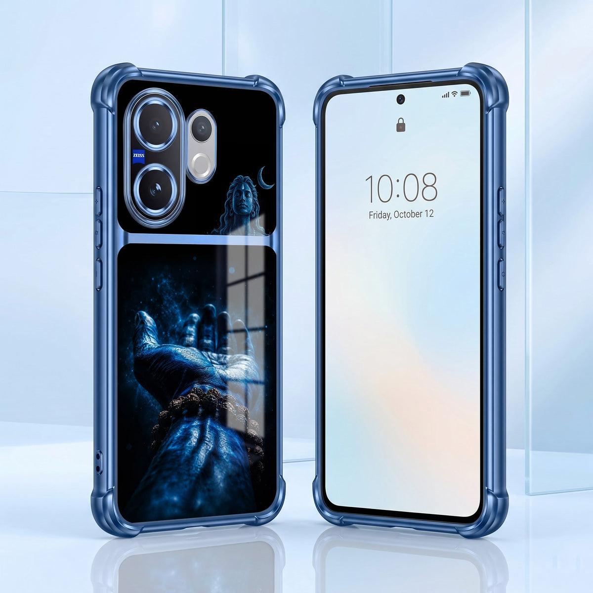 Vivo V60 5G Mahadev Divine Touch Dual-Tone Transparent Airbags Case