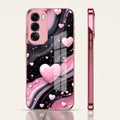 Oppo Reno 12 Pro 5G Love Sparkle Pink Electroplated Glass Phone Back Case