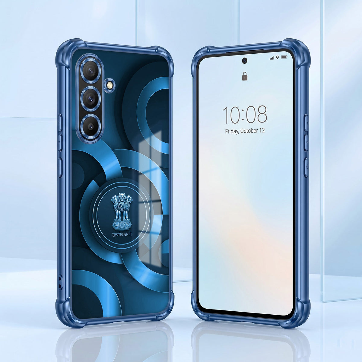 Samsung Galaxy A36 5G Blue Emblem Airbags Printed Back Case
