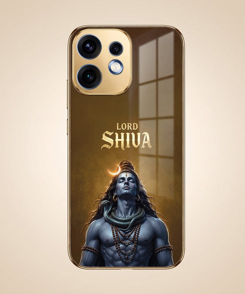 Oppo Reno 16 5G Lord Shiva Gold Electroplated Glass Phone Back Case