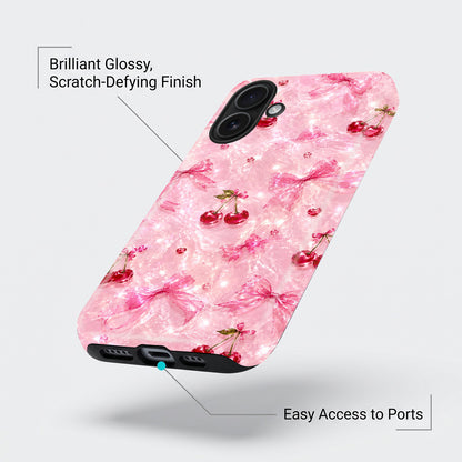 iPhone 16 5G Pink Cherry Blossom Protective Case