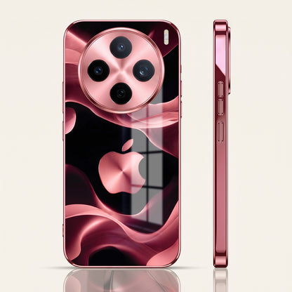 Vivo X200T 5G Luxury Wave Pink Electroplated Glass Phone Back Case