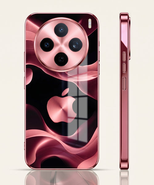 Vivo X200T 5G Luxury Wave Pink Electroplated Glass Phone Back Case