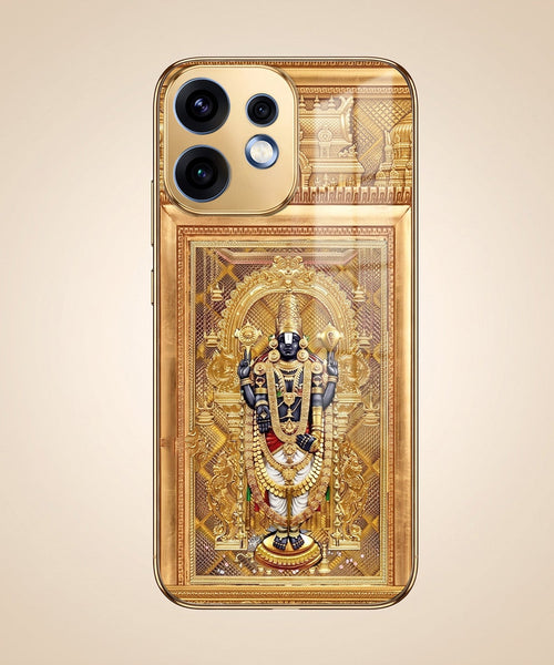 Oppo Reno 16 5G Premium Heritage Gold Electroplated Glass Phone Back Case