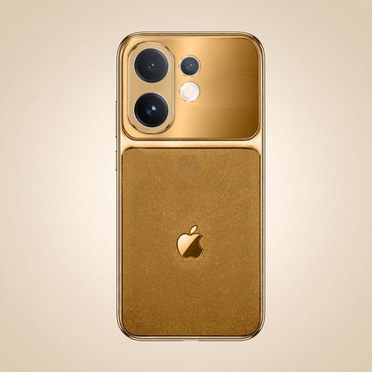 Vivo V60 5G Royal Touch Apple Gold Electroplated Glass Phone Back Case