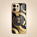 Oppo Reno 16 5G Royal Emblem Gold Electroplated Glass Phone Back Case