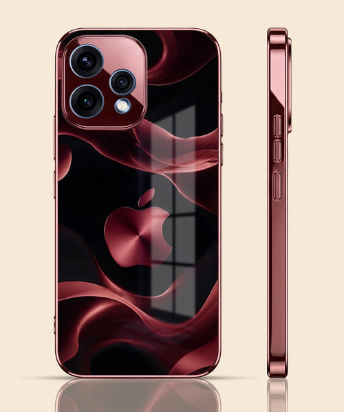 Oppo Reno 15 5G Wave Apple Burgundy Electroplated Glass Back Case