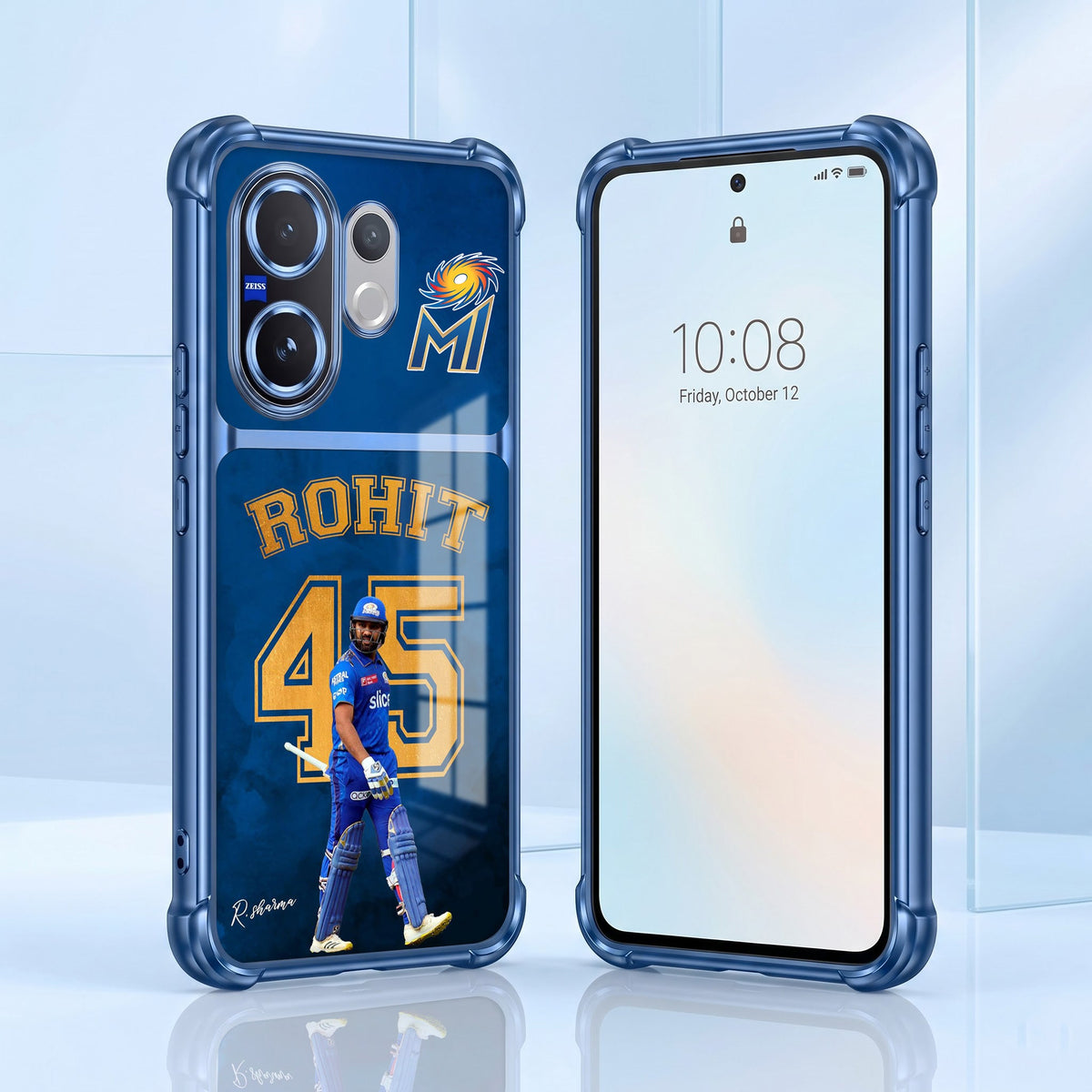 Vivo V60 5G Hitman Rohit Dual-Tone Transparent Airbags Case